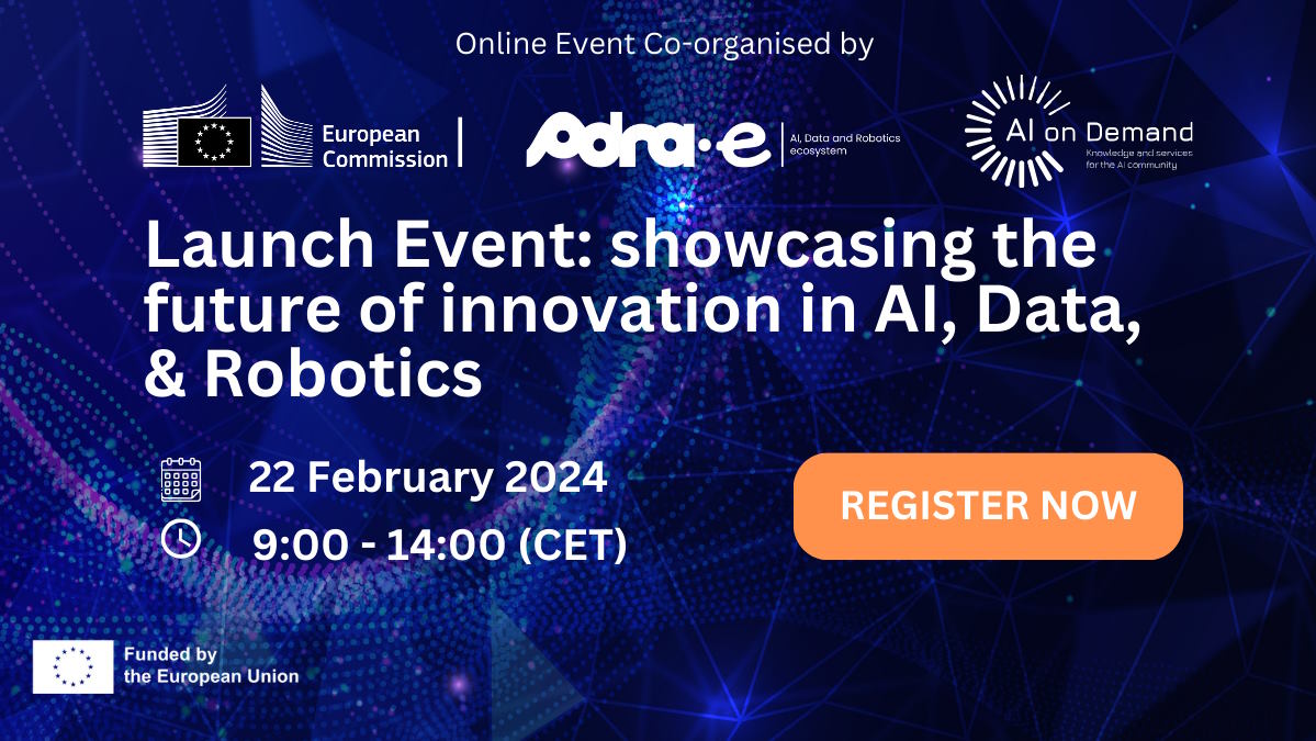 Banner of launch event robotics AI ADRA